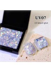 Nail Solid Gel Polish Shiny Glitters Nail Polish With Glitter For Nails Art Manicure Gel Free Flat Head Nail Polish Pen