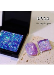 Nail Solid Gel Polish Shiny Glitters Nail Polish With Glitter For Nails Art Manicure Gel Free Flat Head Nail Polish Pen