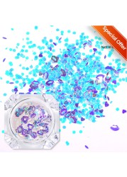 1 Box Nail Chips Sequins Paillette Crystal Nail Glitter Shining Pigment Dust Powder Nail Decoration Manicure Holographic Power