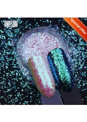 1 Box Nail Chips Sequins Paillette Crystal Nail Glitter Shining Pigment Dust Powder Nail Decoration Manicure Holographic Power