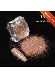 1 Box Nail Chips Sequins Paillette Crystal Nail Glitter Shining Pigment Dust Powder Nail Decoration Manicure Holographic Power