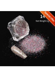 1 Box Nail Chips Sequins Paillette Crystal Nail Glitter Shining Pigment Dust Powder Nail Decoration Manicure Holographic Power