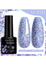 LILYCUTE 7ml Glitter Gel Nail Polish Laser Sequins Soak Off UV Gel Semi Permanent Colored Nails Gel Polish DIY Nail Art Esmalte