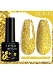 LILYCUTE 7ml Glitter Gel Nail Polish Laser Sequins Soak Off UV Gel Semi Permanent Colored Nails Gel Polish DIY Nail Art Esmalte