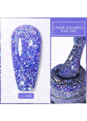 LILYCUTE 7ml Glitter Gel Nail Polish Laser Sequins Soak Off UV Gel Semi Permanent Colored Nails Gel Polish DIY Nail Art Esmalte