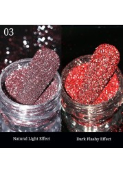 Gold Sliver Nail Reflective Crystals Powder Rainbow Glitter Shiny Pigment Iridescent Glass Micro Drill Nails Art Decoration