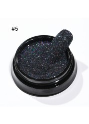 Gold Sliver Nail Reflective Crystals Powder Rainbow Glitter Shiny Pigment Iridescent Glass Micro Drill Nails Art Decoration