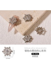 3pcs new nail art heartbeat zircon butterfly snowflake luxury jewelry color keep smart bear nail diamond jewelry