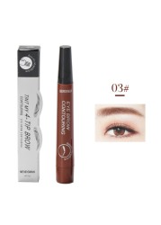 Four heads eyebrow pen long-lasting liquid waterproof anti-sweat eyebrow quick-drying pen eyes makeup beauty tools