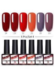 KOSKOE Gel Nail Polish Set 2/4/6pcs Hybrid Varnish Soak Off Gel UV LED Glitter Vernis Semi Permanent Nail Art Gel Polish Kit