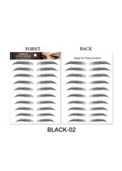 O.TW O.O 3D Simulation Eyebrow Stickers Waterproof Like Eyebrow Hair Makeup Easy to Wear Long Lasting Natural Eyebrows Tattoo Sticker