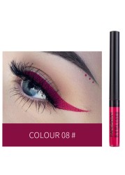 12 Colors Liquid Eyeliner Pen Set Waterproof Long Lasting Matte Colorful Eye Liner Cosmetic Quick Dry White Green Liner Makeup Kit