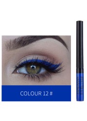 12 Colors Liquid Eyeliner Pen Set Waterproof Long Lasting Matte Colorful Eye Liner Cosmetic Quick Dry White Green Liner Makeup Kit