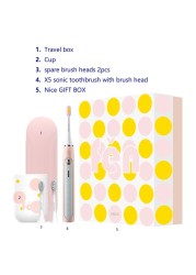 Soocas X5 Electric Toothbrush Rechargeable Waterproof Toothbrush Ultrasonic automatic cleaning Sonic Toothbrush