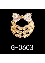 Japanese Nail Art Jewelry Nail Art Zircon Jewelry Nail Decoration Metal Bow Nail Art Jewelry Professional Nail Supplies