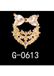 Japanese Nail Art Jewelry Nail Art Zircon Jewelry Nail Decoration Metal Bow Nail Art Jewelry Professional Nail Supplies