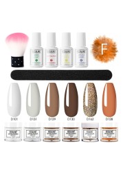 Nail Dipping Powder Brush Base Coat Top Brush Saver Set Dip French Glitter Shinning Nails Glitter Manicure Kit Drop Shipping