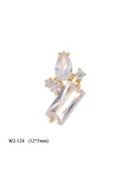 3pcs nail art jewelry 3d metal butterfly real gold zircon full diamond activity bear butterfly pendant nails