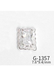 10pcs/lot 3D Luxury Moon Crane Zircon Crystals Rhinestones Pearl Nail Art Jewelry Nail Decorations Accessories Charms Supplies