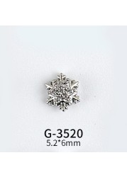 New Nail Art Real Gold Snowflake Zircon Ornaments Exquisite Snowflake Zircon Christmas Style Snowflake Pendant G-3511