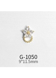 Japanese nail art zircon jewelry high-end luxury zircon real gold and color net red nail decoration G1047-G1070