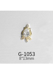 Japanese nail art zircon jewelry high-end luxury zircon real gold and color net red nail decoration G1047-G1070