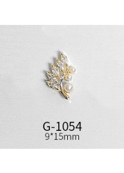 Japanese nail art zircon jewelry high-end luxury zircon real gold and color net red nail decoration G1047-G1070