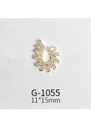 Japanese nail art zircon jewelry high-end luxury zircon real gold and color net red nail decoration G1047-G1070