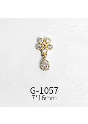 Japanese nail art zircon jewelry high-end luxury zircon real gold and color net red nail decoration G1047-G1070