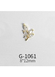 Japanese nail art zircon jewelry high-end luxury zircon real gold and color net red nail decoration G1047-G1070