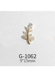 Japanese nail art zircon jewelry high-end luxury zircon real gold and color net red nail decoration G1047-G1070