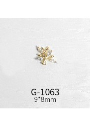 Japanese nail art zircon jewelry high-end luxury zircon real gold and color net red nail decoration G1047-G1070