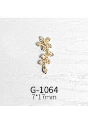 Japanese nail art zircon jewelry high-end luxury zircon real gold and color net red nail decoration G1047-G1070