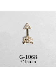 Japanese nail art zircon jewelry high-end luxury zircon real gold and color net red nail decoration G1047-G1070