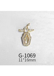 Japanese nail art zircon jewelry high-end luxury zircon real gold and color net red nail decoration G1047-G1070