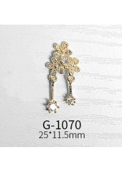 Japanese nail art zircon jewelry high-end luxury zircon real gold and color net red nail decoration G1047-G1070