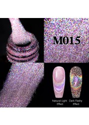 ur sugar fluorescent reflective gel nail polish neon yellow pink red glitter semi permanent soak off uv led nail polish