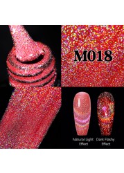 ur sugar fluorescent reflective gel nail polish neon yellow pink red glitter semi permanent soak off uv led nail polish