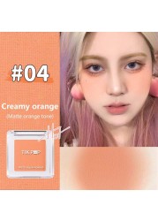 New 6 Colors Cosmetic Blush Makeup Palette Mineral Powder Lipstick Lasting Natural Cream Cheek Tint Orange Peach Pink Blush