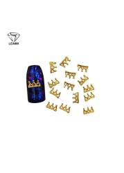 50pcs/bag Nail Decoration Sticker 3D Hexagon Shape Nail Manicure Decorative Ornament Alloy Nail Stickers DIY Accessories