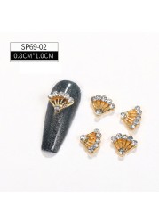 LEAMX 10pcs/bag Clear Rhinestones Nails Art Decorations Beautiful Girls Nail DIY 3D Gems Alloy Nail Diamond Charms Supply L413