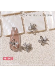 Nail Art Zircon Jewelry Bowknot Pearl Accessories Explosive Flower Color Preserved Decorative Diamond Nail