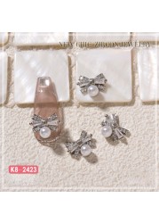 Nail Art Zircon Jewelry Bowknot Pearl Accessories Explosive Flower Color Preserved Decorative Diamond Nail