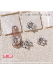 Nail Art Zircon Jewelry Bowknot Pearl Accessories Explosive Flower Color Preserved Decorative Diamond Nail