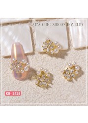 Nail Art Zircon Jewelry Bowknot Pearl Accessories Explosive Flower Color Preserved Decorative Diamond Nail