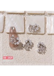 Nail Art Zircon Jewelry Bowknot Pearl Accessories Explosive Flower Color Preserved Decorative Diamond Nail