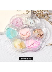 1 Box of 7 Nail Art Decorations Bow Aurora Bear Butterfly Rhinestone Pearl Mixed Set Box DIY Nail Decoration designer charms