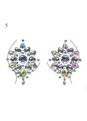 Sexy Chest 3D Crystal Resin Drill Tattoo Sticker Bar Music Festival Rhinestone Tattoo Stickers Carnival Party Chest Decoration