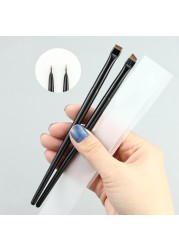 Loebig 1/2pcs Blade Makeup Brushes Thin Angled Eyebrow Flat Brush Fine Eyeliner Brush Professional Liner Eyebrow Beauty Makeup Tools