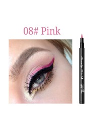 12 Colors Matte Eyeliner Waterproof Liquid Eyeliner Pen Black Blue Colored Eyeliner Long Lasting Eyeliner Pigments